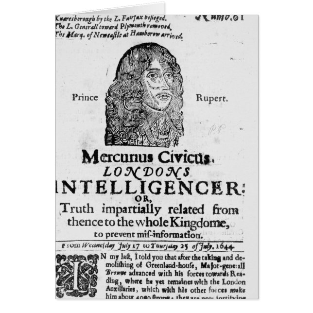 Página delantera de 'Mercurius Civicus (Frente)