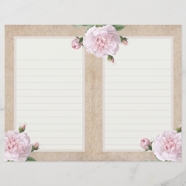 Página Diario Rosa Rosa Vintage (Anverso)