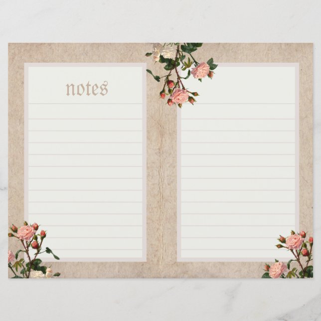 Página Diario Rosa Rosa Vintage (Anverso)