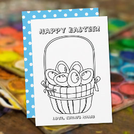 Página Feliz Día de Pascua Llenado de Colores de C