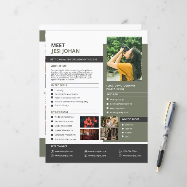 Página Fotógrafo Acerca De Mí (Anverso/Reverso In Situ)