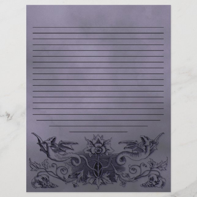 Página Gótico Light Purple Dragon Alchemy Spell (Anverso)