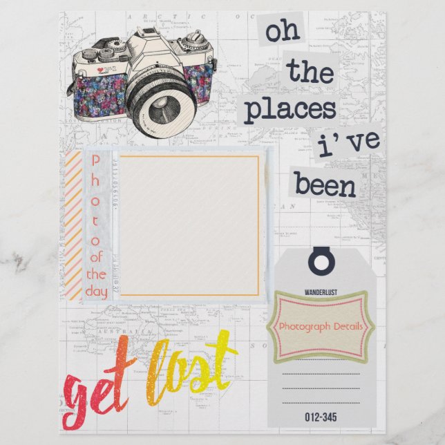 Página Horizontal Del Diario De Viajes "Imagen Del (Anverso)