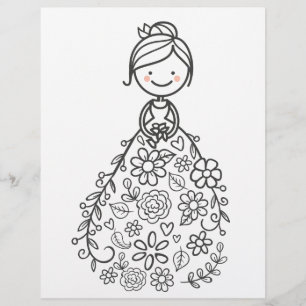Página Ilustración Boda de Coloración de Novias