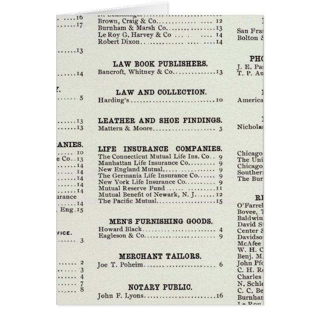 Página Índice de Negocios de California (Frente)