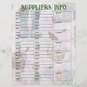 Página Información de Proveedores de Lavender Flor