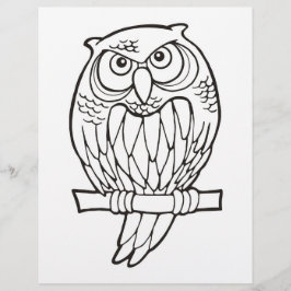 Página Lechuza Personalizado Libro de Coloración