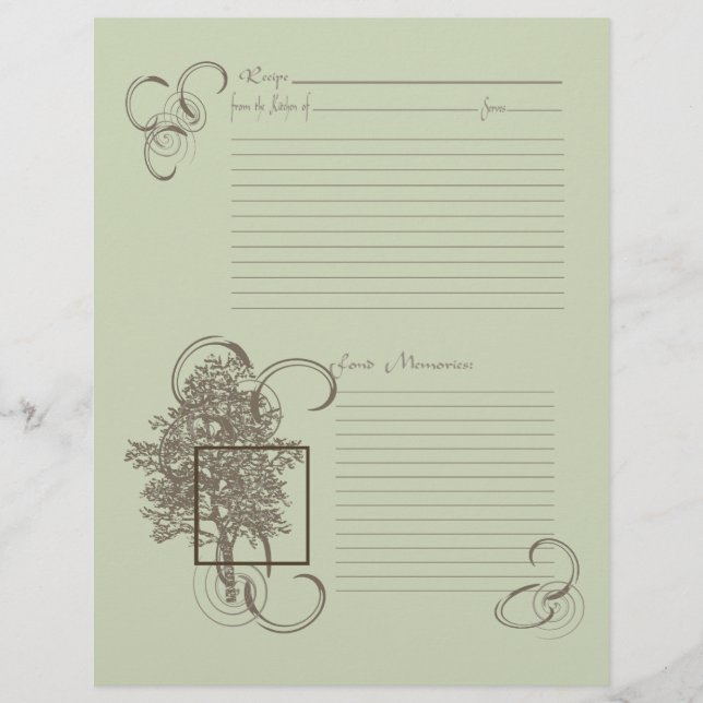 Página Memoria y Receta (Anverso)