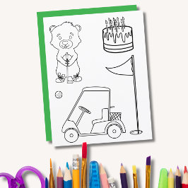 Página Mini Putt Putt Birthday Cute Gopher Colour