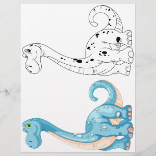 Página para colorear de dinosaurio lindo