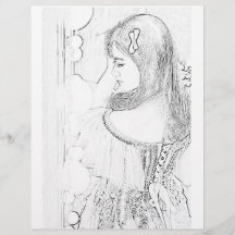 Página para colorear de niña novia linda