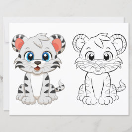 Página para colorear de tigre lindo 