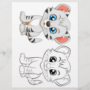 Página para colorear de tigre lindo