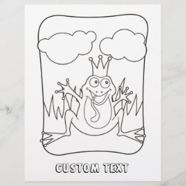 Página para colorear del Príncipe Rana