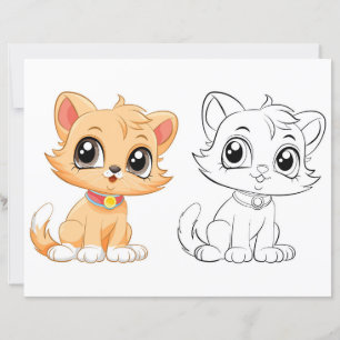 Página para colorear gato lindo