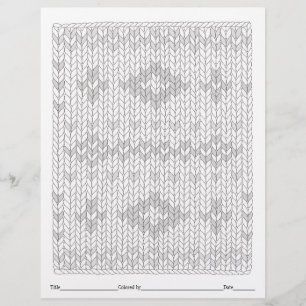 Página para colorear Jersey de Fair Isle para colo