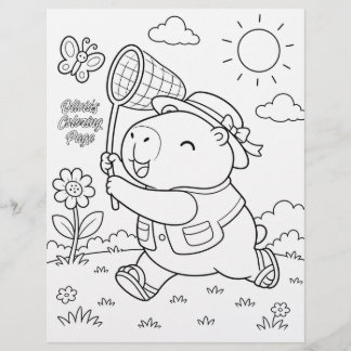 Página para colorear personalizada de capibara Kaw