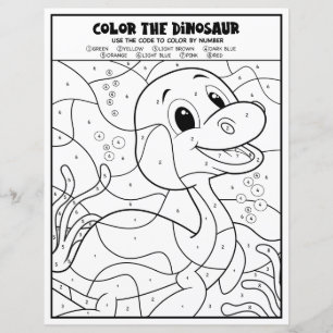 Página para colorear Plesiosaurio Dinosaurio por n