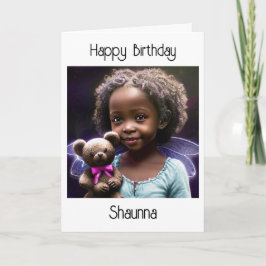 Página Personalizada de Tarjeta y Color para Niña 