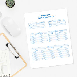 Página Personalizado de identificación de emergenc