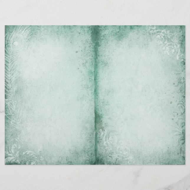 Página Pieza de pavo real y diario floreciente (Anverso)