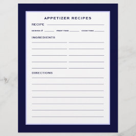 Página Receta | Apetizador | Blanco y azul marino