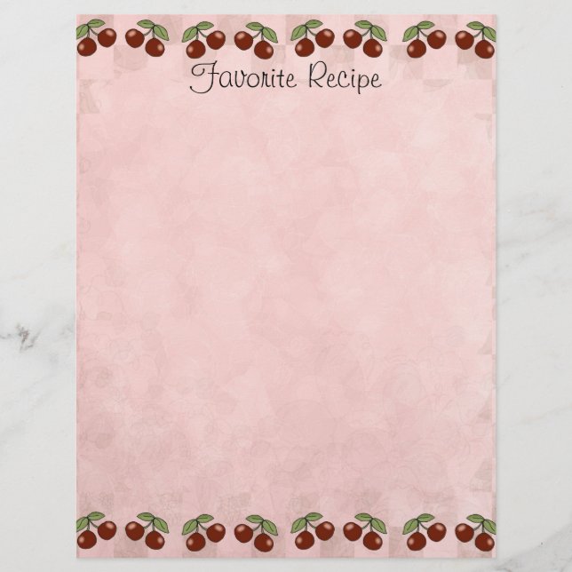 Página Receta de cerezas (Anverso)