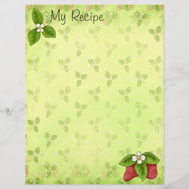 Página Receta de Fresa (Anverso)