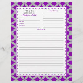 Página Receta Estrella Púrpura Retro