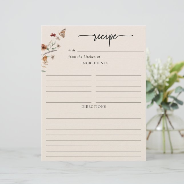 Página Receta Floral (Anverso de pie)