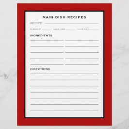 Página Receta | Plato principal | Blanco y negro r