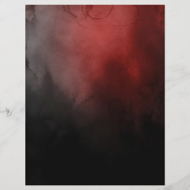 Página Red & Black Gothic Watercolor Dark Spell (Anverso)