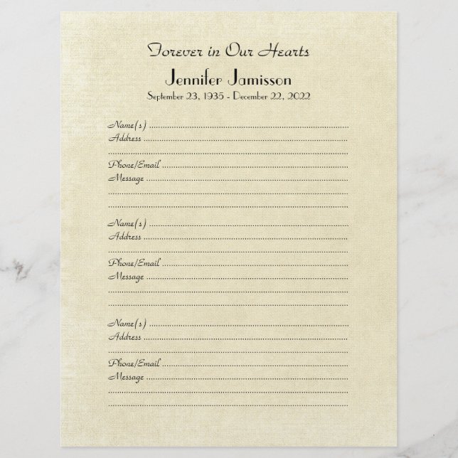 Página Relleno de Libros en Memoria, Papel de Crem (Anverso)