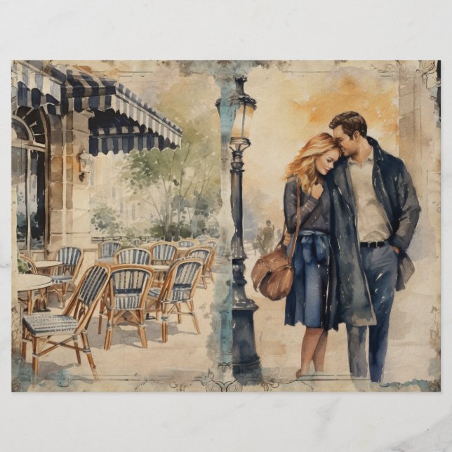 Página Romantic Parisienne Junk Journal (Anverso)