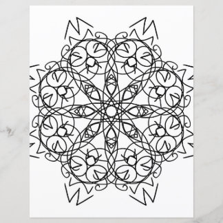 Página Tribal Copo de Nieve Mandala Colorear
