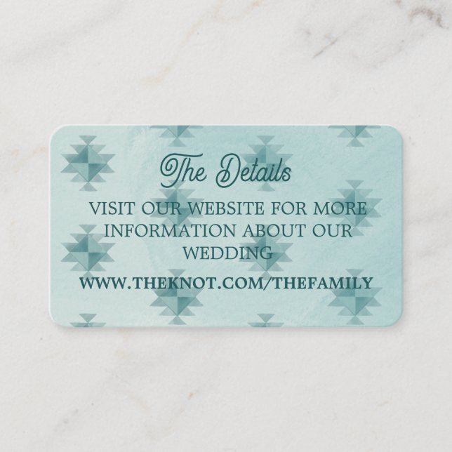 página web adjunta tarjeta para detalles de bodas (Anverso)