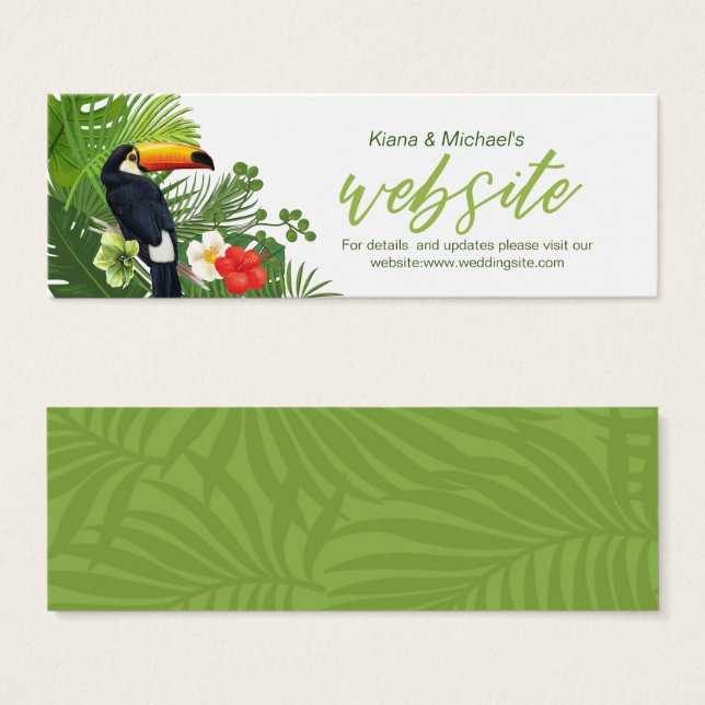 Página web de acuarela tropical Insertar ID577 ver (Anverso y reverso)