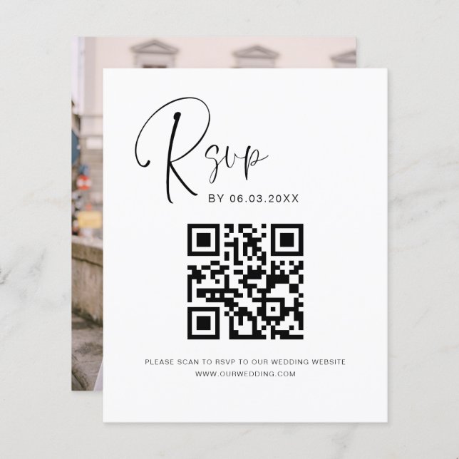 Página web de fotos del Boda de código QR de presu (Anverso / Reverso)