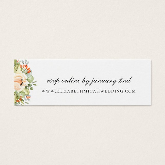 Página web del Boda Botánico Peach RSVP (Frente)