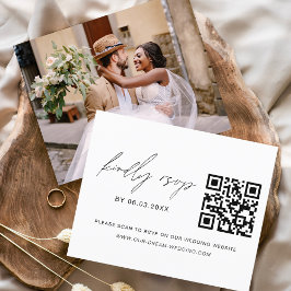 Página web del Boda de fotos RSVP de código QR de 