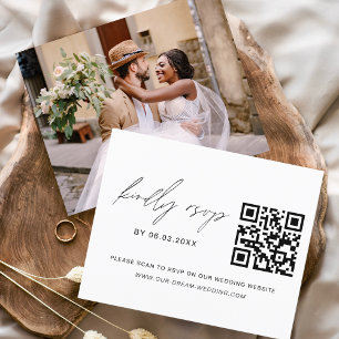 Página web del Boda de fotos RSVP de código QR de 