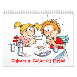 Páginas de color de calendario personalizado para