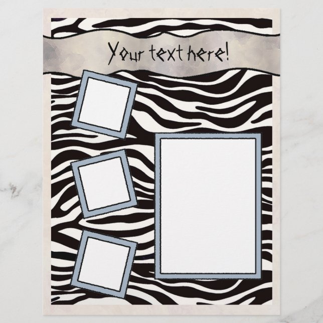 Páginas de diseño de cuadernillo - Bandas de cebra (Anverso)