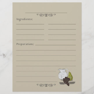 Páginas de enlace de la receta de Ilustracion de v