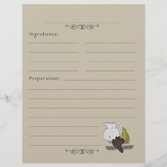 Páginas de enlace de la receta de Ilustracion de v (Anverso)