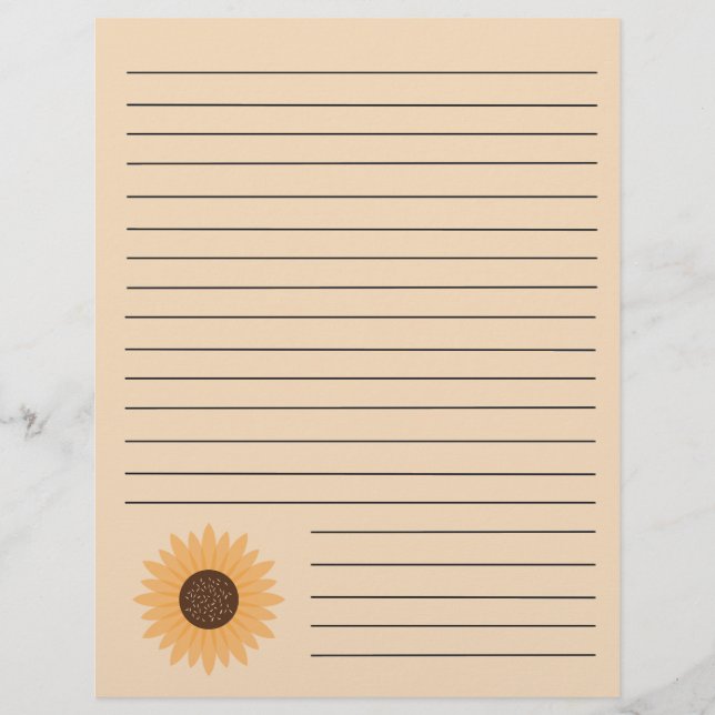 Páginas de enlace de receta de girasol (Anverso)