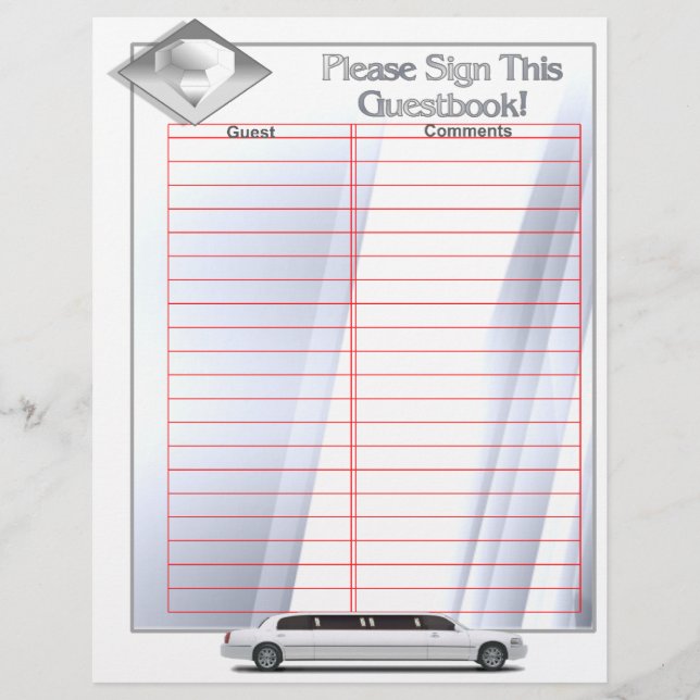 Páginas de libro de invitados para álbum de boda ( (Anverso)