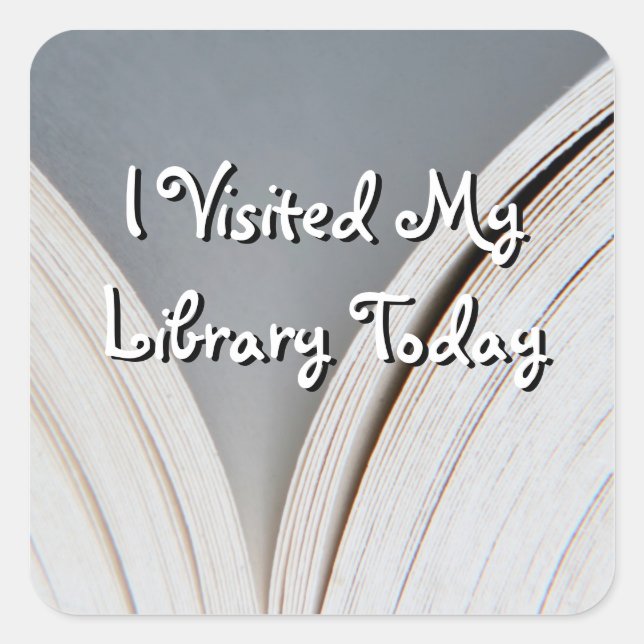 Páginas de libros #2 Visité Al Pegatina De Mi Bibl (Anverso)