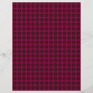 Páginas de papel de cuadernillo y flores de borgoñ