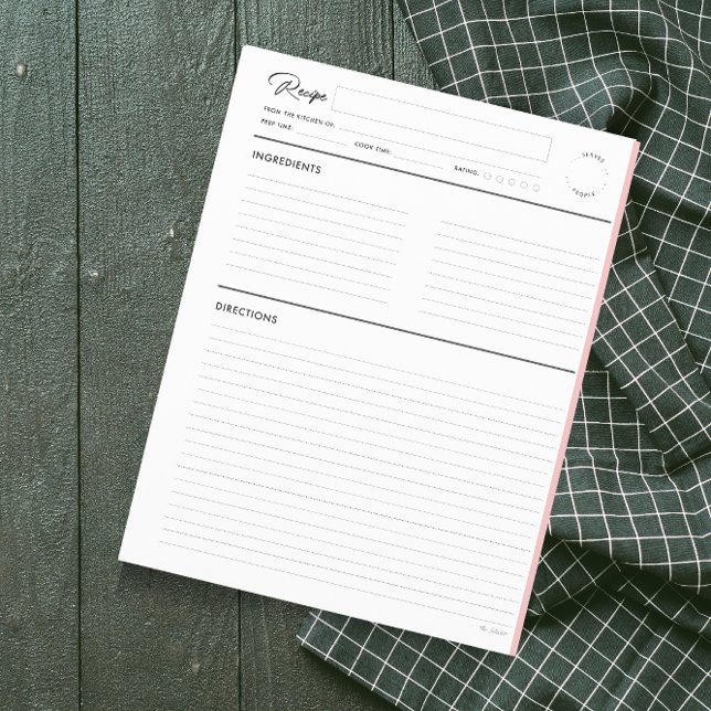 Páginas de recetas en línea modernas en formato de (Subido por el creador)